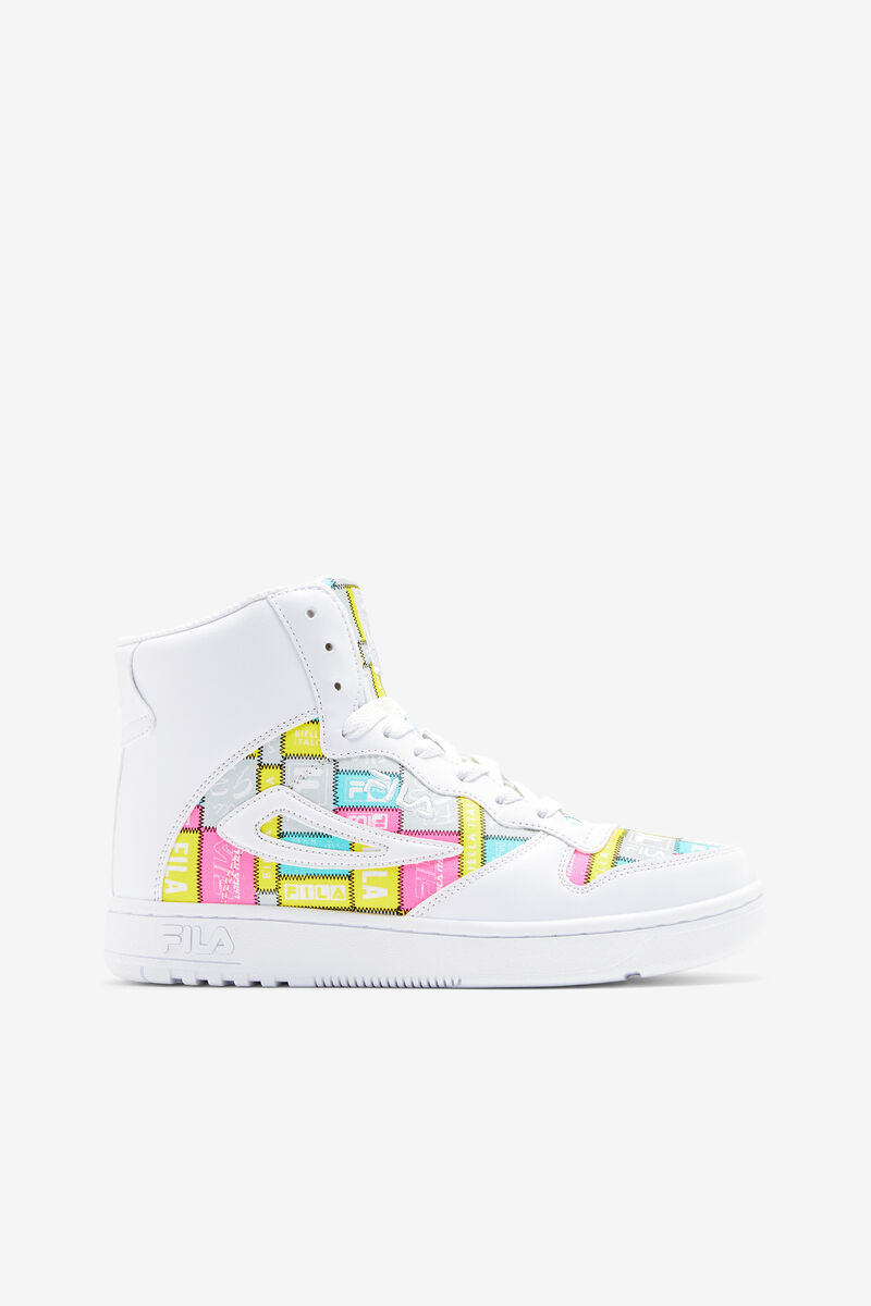 White / Purple Women's Fila Fx-dsx Mid Patchwork Trainers | ebiGJW4aenj