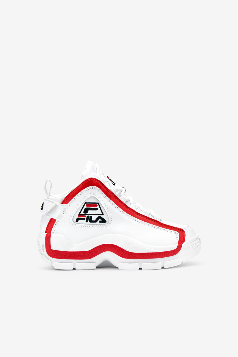 White / Red / Black Kids' Fila Big Grant Hill 2 Basketball Shoes | 1IRoZ3uyjoj