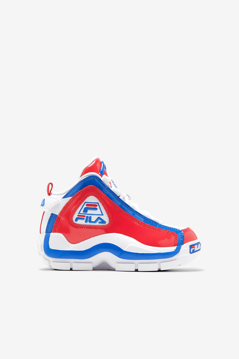 White / Red / Blue Kids' Fila Little Grant Hill 2 Basketball Shoes | paOVTEAqoKl