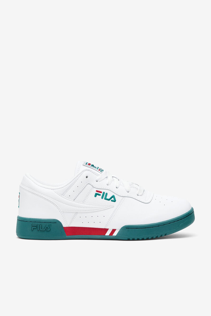 White / Red Men's Fila Original Fitness Op Flat Shoes | pgogtZA7bjm