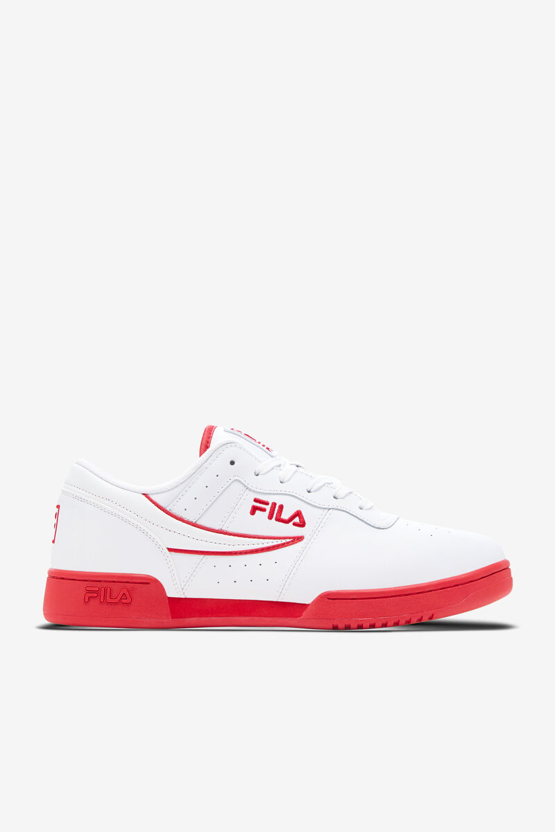 White / Red / White Men's Fila Original Fitness Flat Shoes | WpqH4c1ghQt