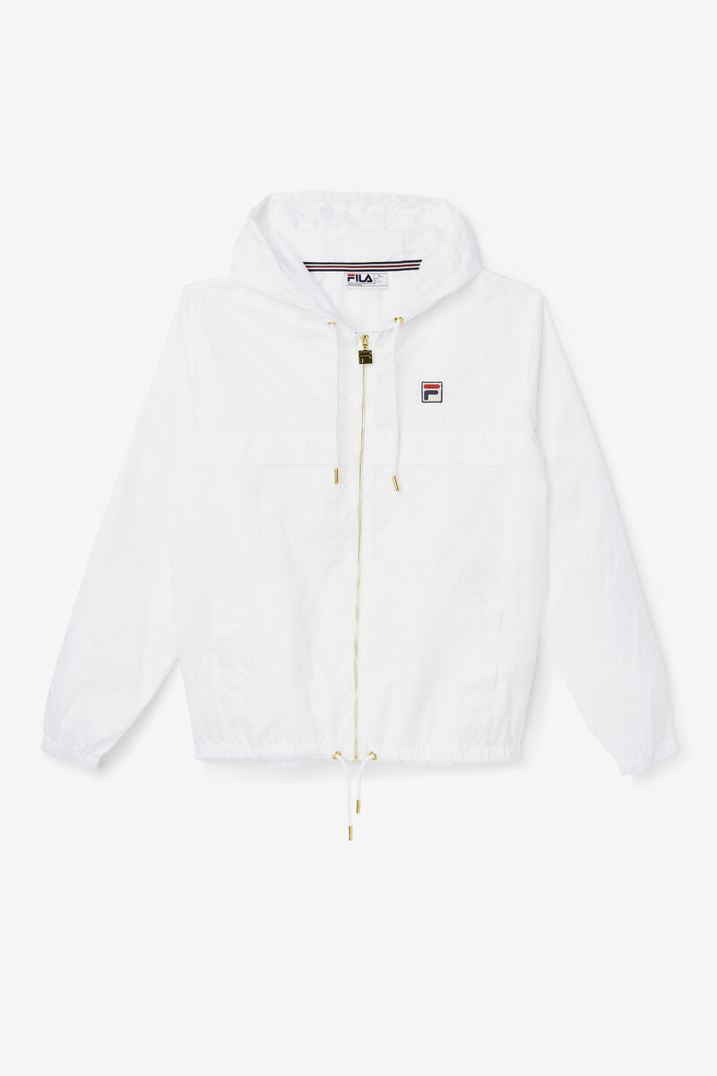 White / White Men's Fila Copper Hood Jacket Jackets | 3iHTSeD2oVW