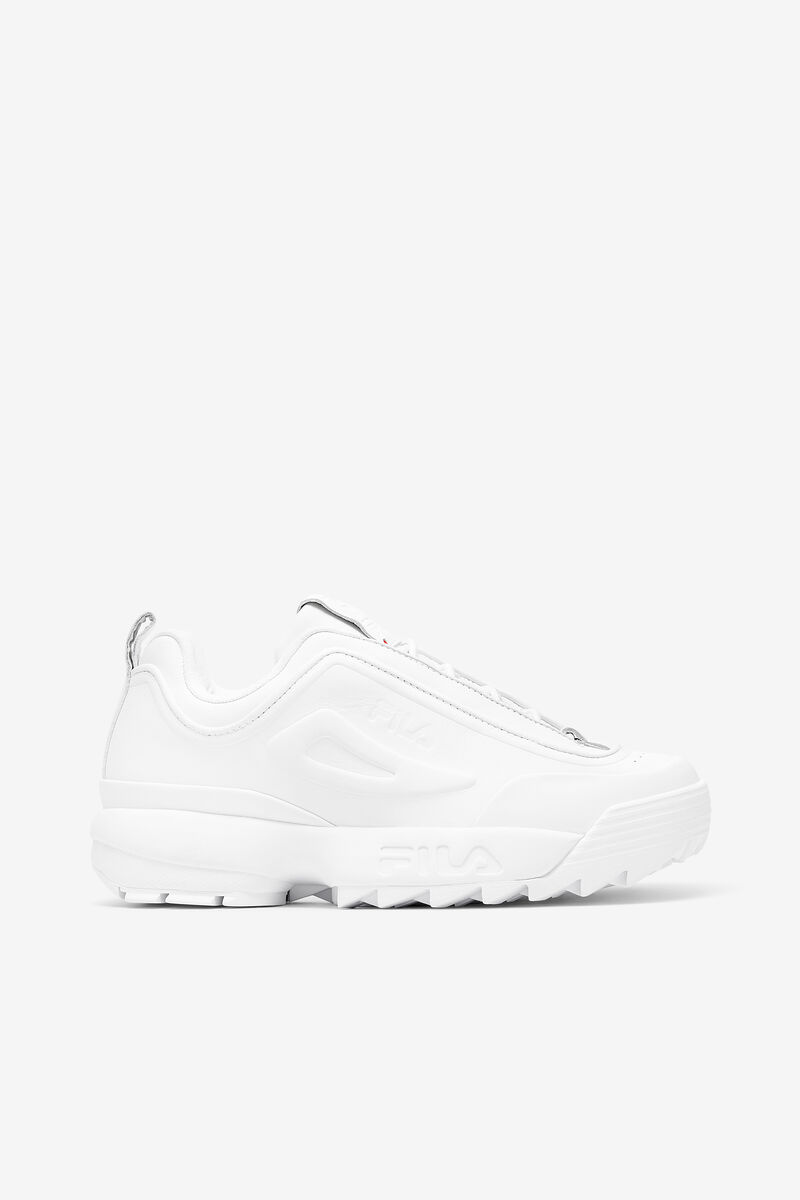 White / White / White Women's Fila Disruptor Zero Platform Shoes | MkNugmdmC3d