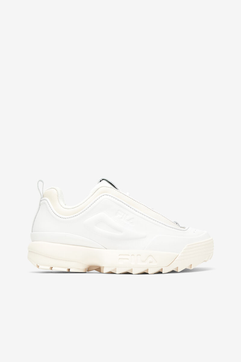 White / White Women's Fila Disruptor Zero Platform Shoes | iLcqnNiZA83