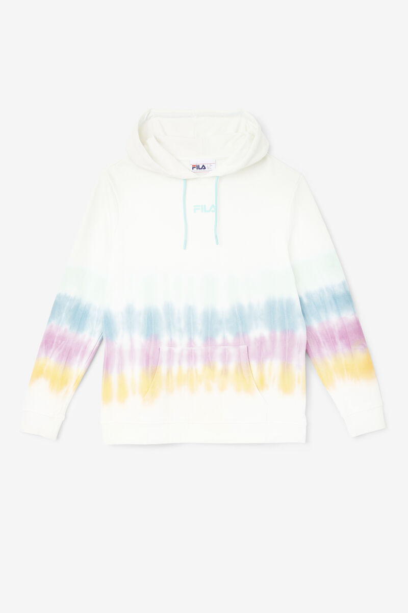 White Women's Fila Aerolynn Tie Dye Hoodie Hoodies | Y2N456ql7oH