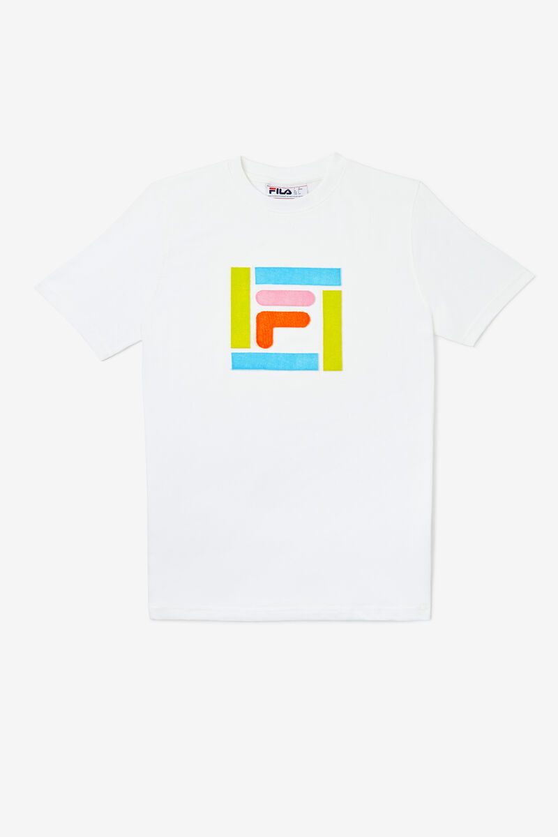 White Women's Fila Monique T Shirts | IAUsSwUhidH