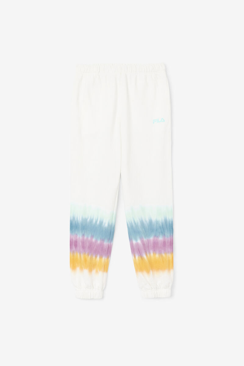 White Women's Fila Raleigh Tie Dye Jogger Pants | VOkHZOBx4Zg