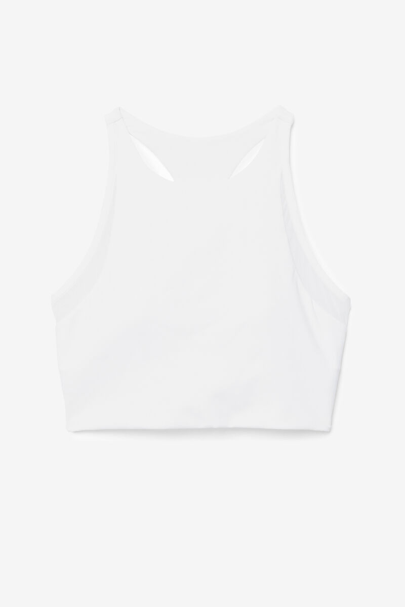 White Women's Fila Uplift T-back Sports Bra Sports Bra | aH1BY5EqcPB