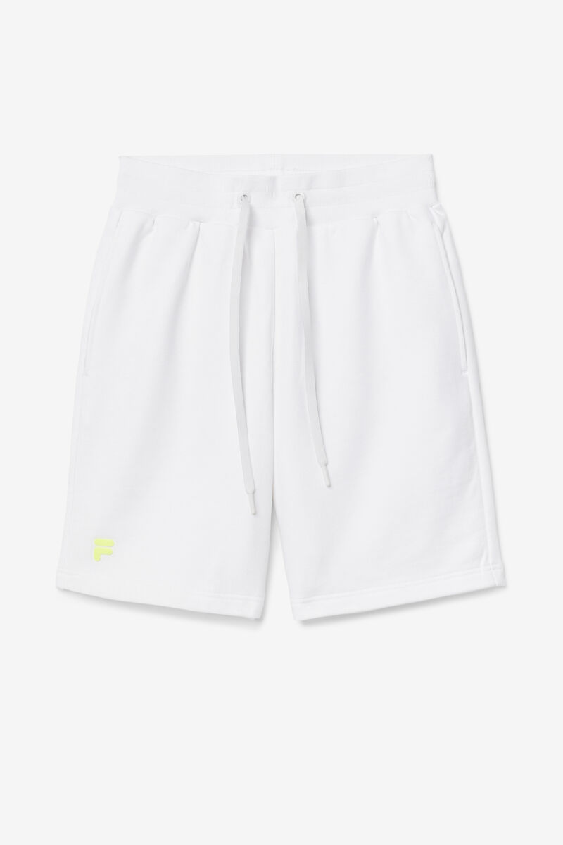 White / Yellow Men's Fila Taylor Short Shorts | CaINTAi3DJl