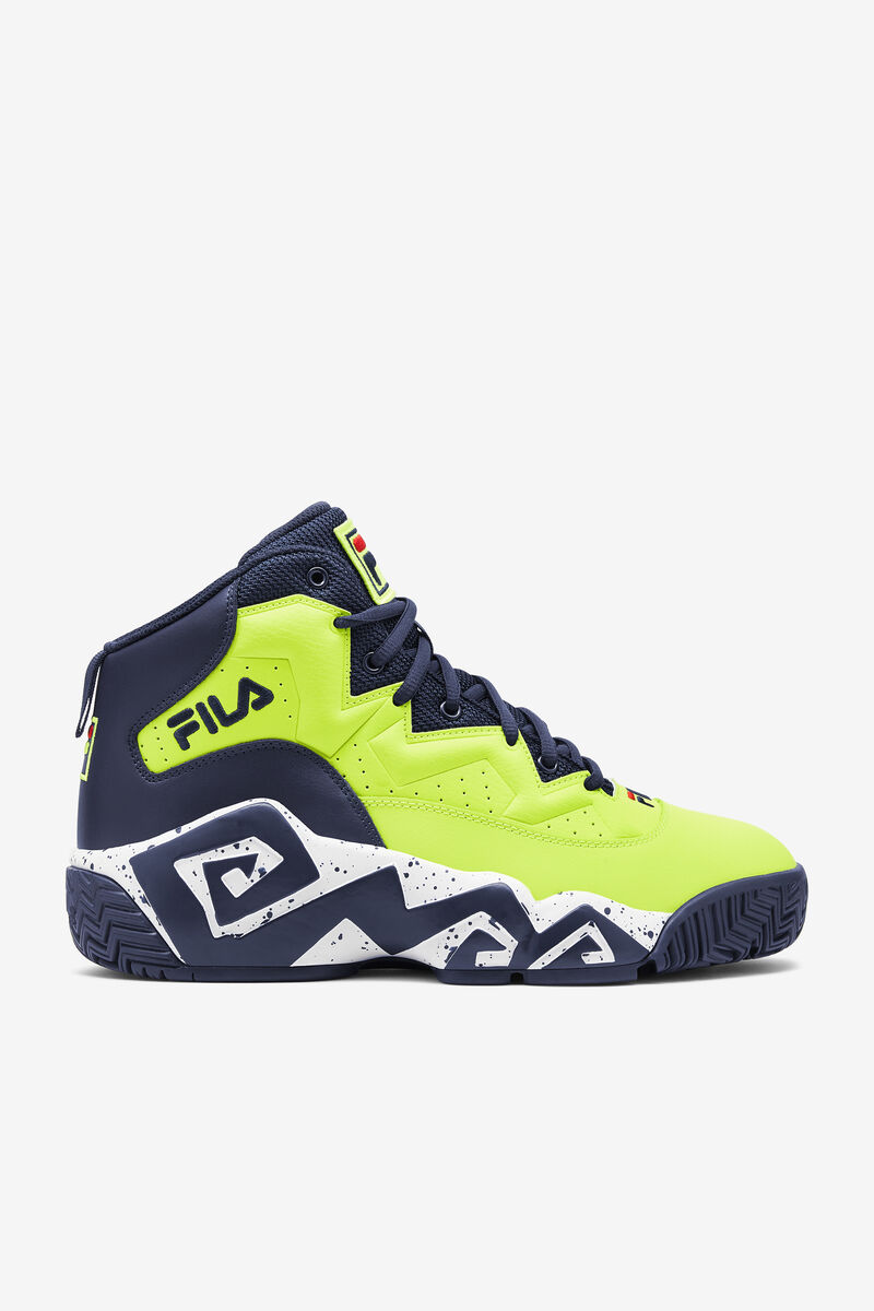 Yellow / Navy / White Men's Fila Mb Chunky High Top Trainers | Fila Trainers | fD3c72oAk6l