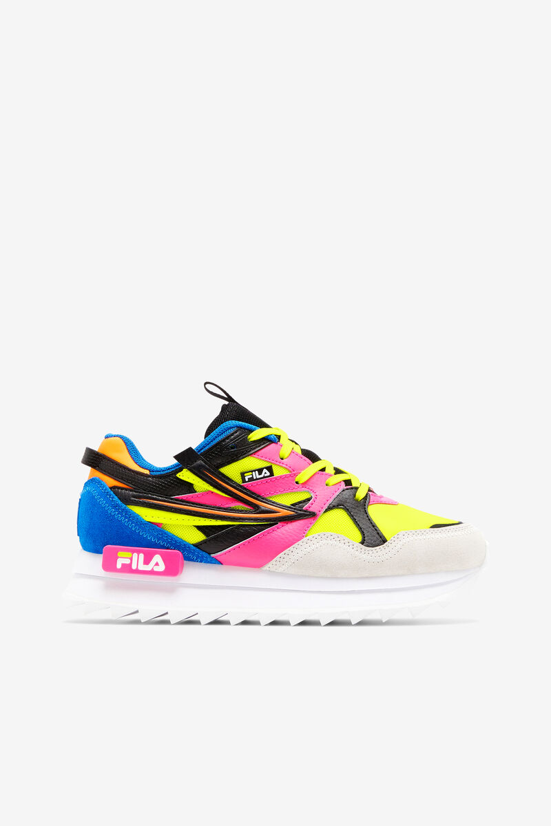 Yellow / Pink / Blue Women's Fila Sandenal Orbit Trainers | ETvbGe7xC1W