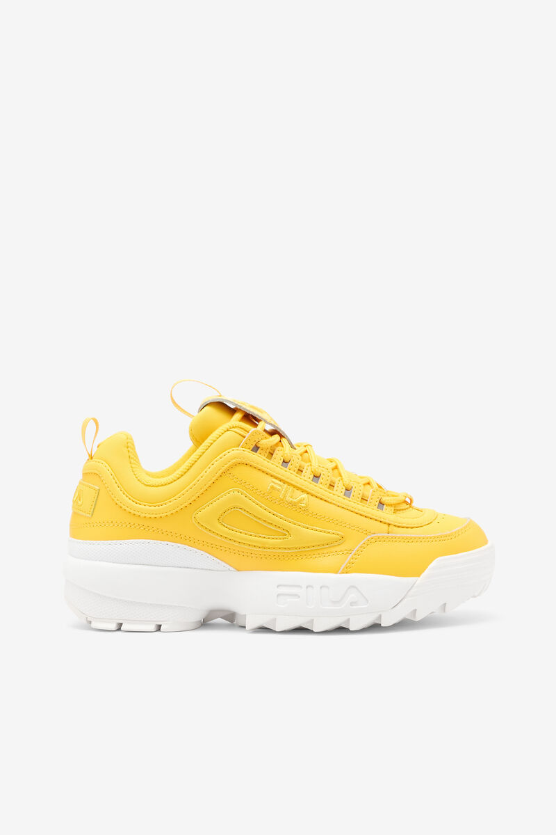 Yellow / Yellow / White Women's Fila Disruptor 2 Premium Platform Shoes | kHt6p2FZJUg