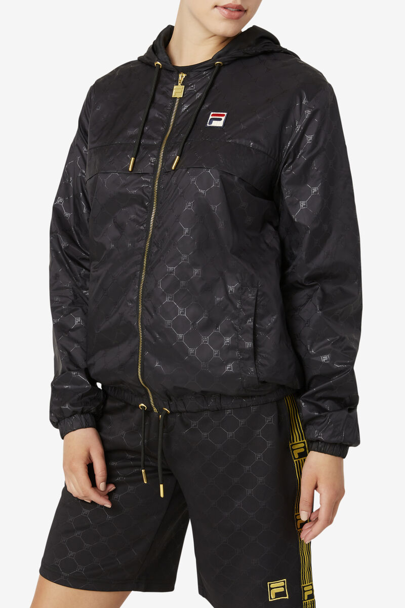 Black / Black Men's Fila Copper Hood Jacket Jackets | 7mh9RlskRqm