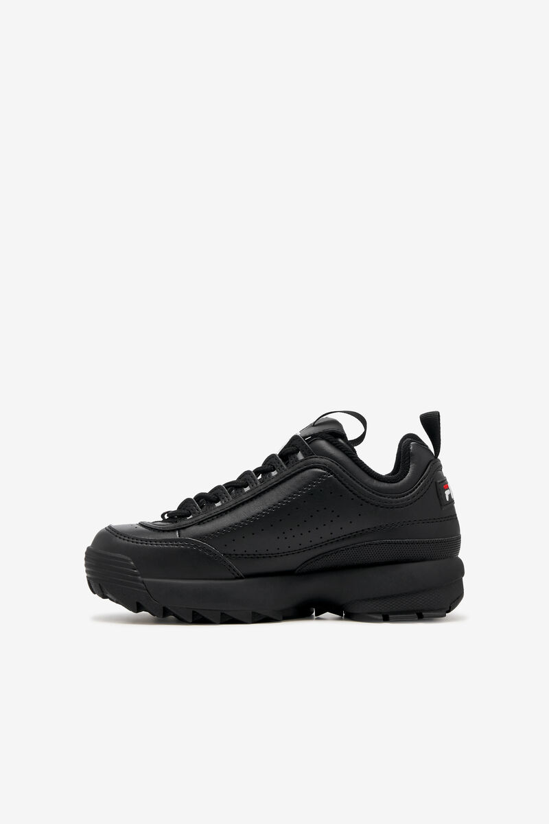 Black / Black / White Kids' Fila Little Disruptor 2 Platform Shoes | CH4DtLNwBiu