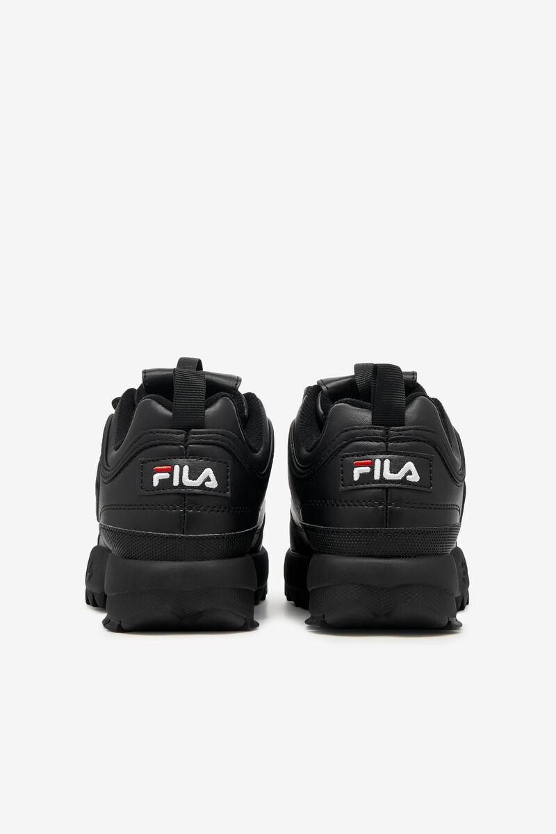 Black / Black / White Kids' Fila Little Disruptor 2 Platform Shoes | CH4DtLNwBiu