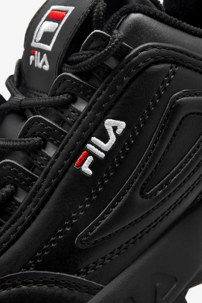 Black / Black / White Kids' Fila Little Disruptor 2 Platform Shoes | CH4DtLNwBiu