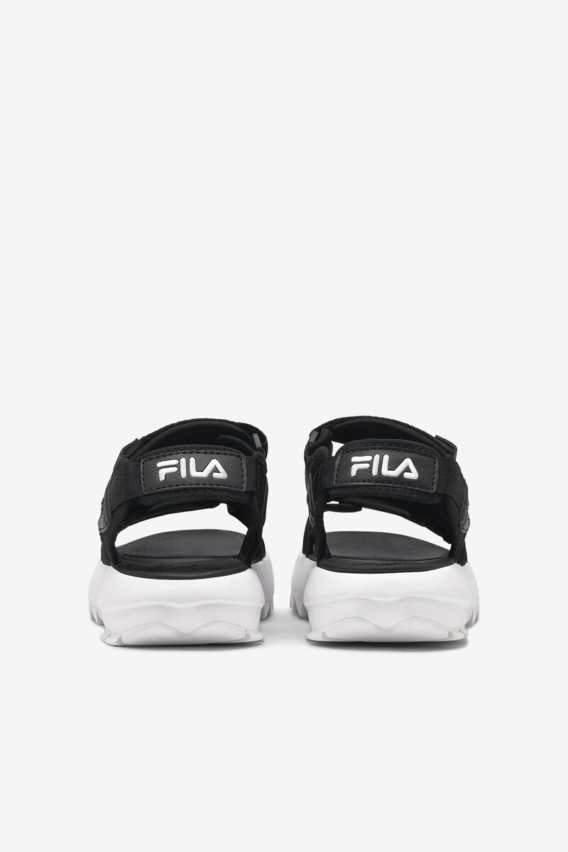 Black / Black / White Men's Fila Disruptor Sandal Sandals | qc4IgzN7bCx