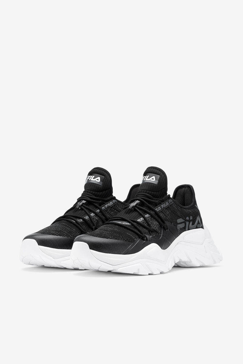 Black / Black / White Men's Fila Relectrove Slip On Premium Trainers | Fila Trainers | JoaXuQQouGA