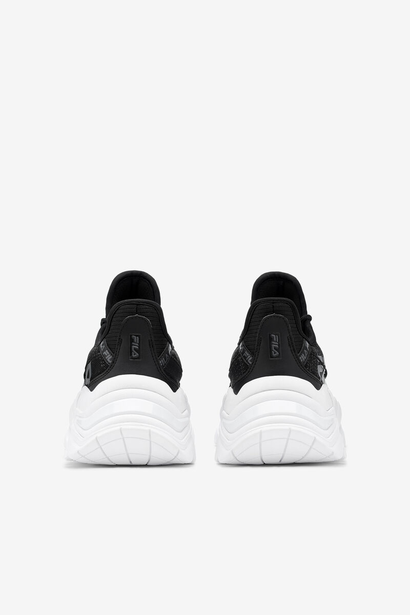 Black / Black / White Men's Fila Relectrove Slip On Premium Trainers | Fila Trainers | JoaXuQQouGA