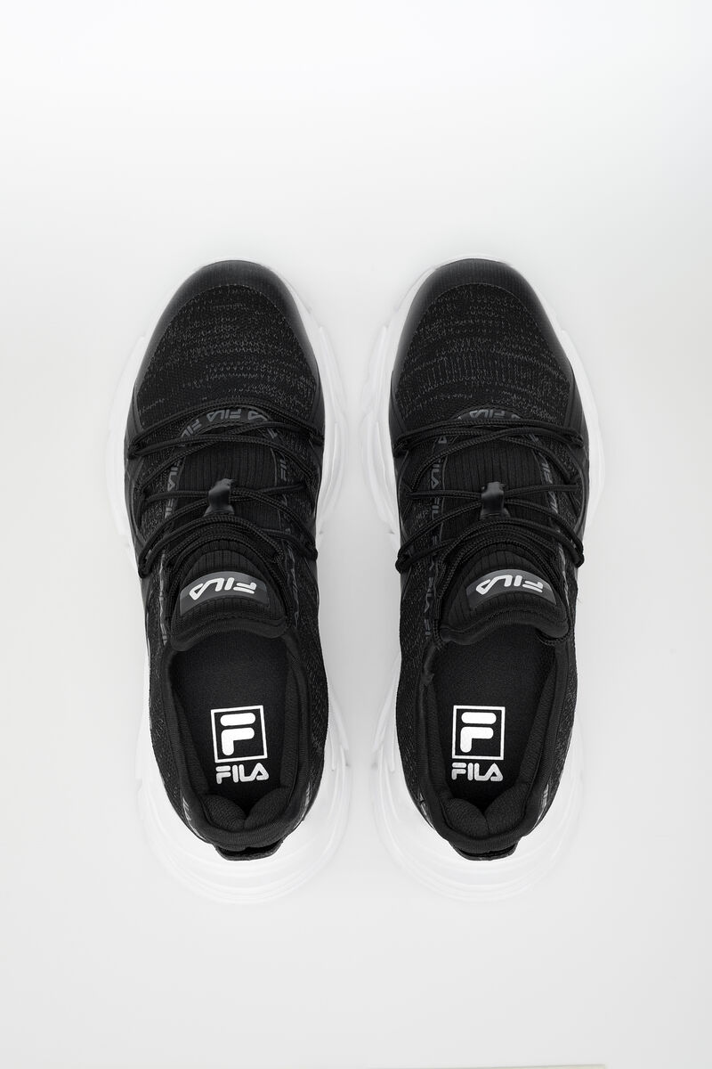 Black / Black / White Men's Fila Relectrove Slip On Premium Trainers | Fila Trainers | JoaXuQQouGA