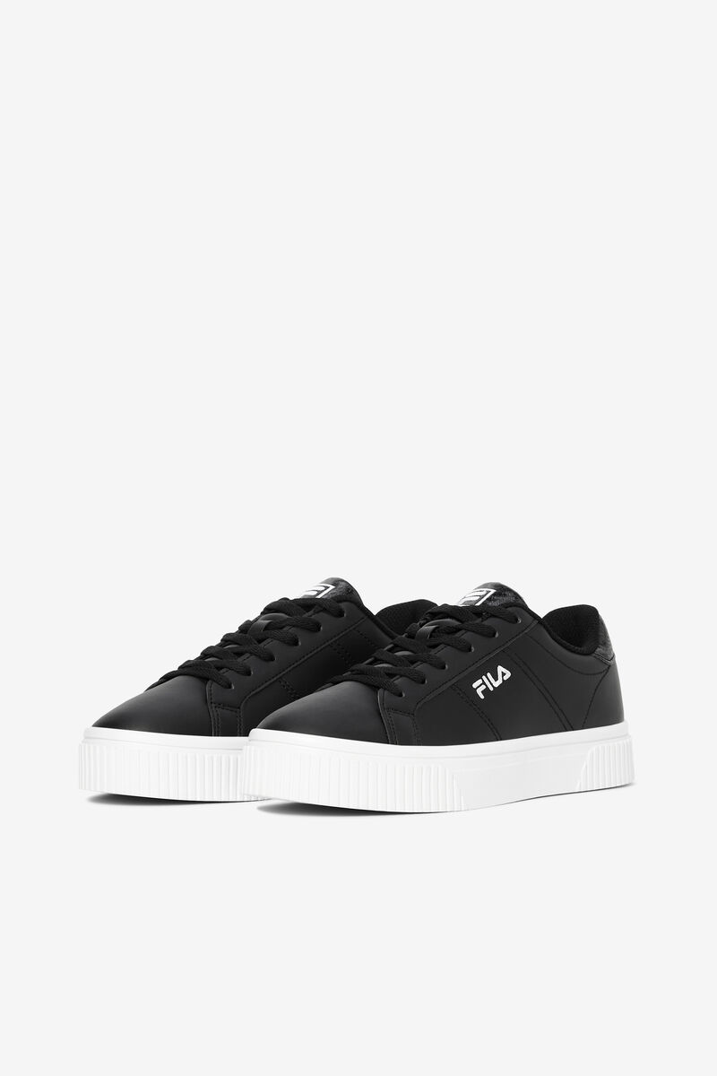 Black / Black / White Women's Fila Panache Snakeskin Trainers | H1hYRFYWVQp