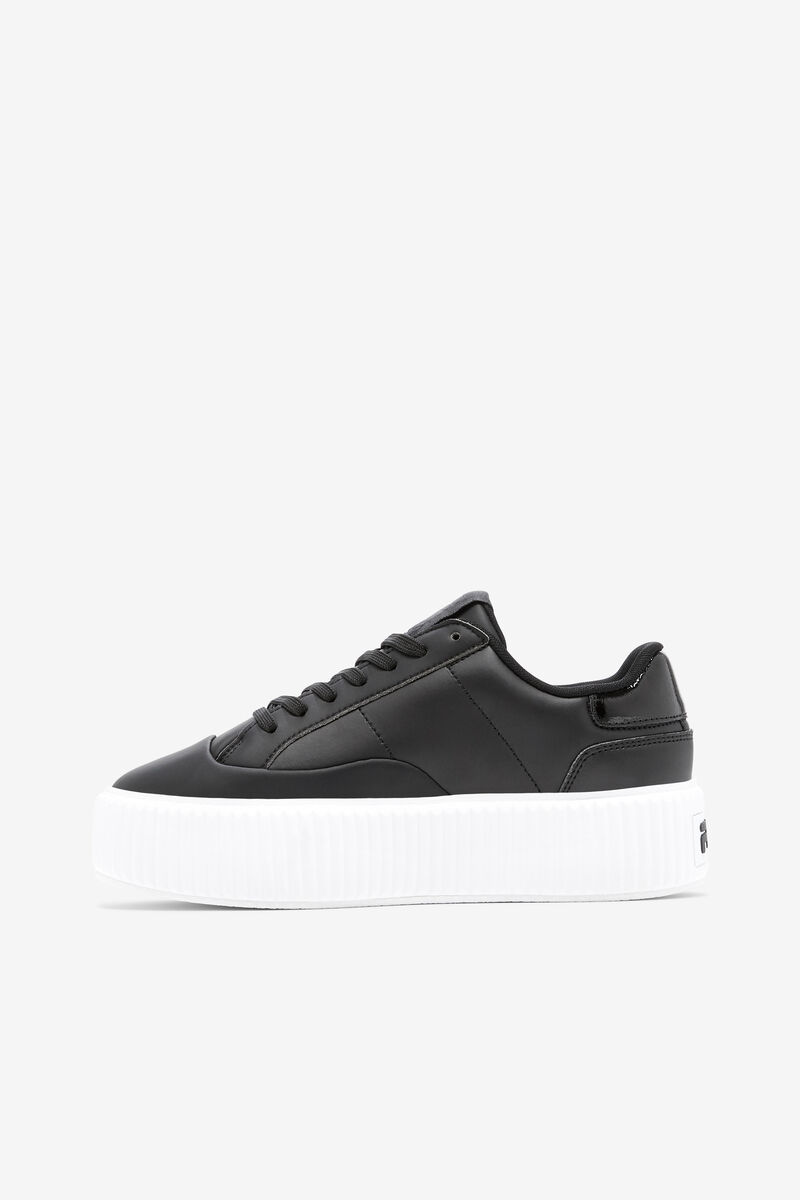 Black / Black / White Women's Fila Sandblast Oversole Trainers | BodaHGrge7w