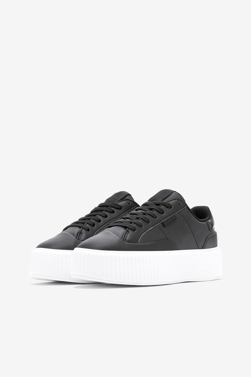 Black / Black / White Women's Fila Sandblast Oversole Trainers | BodaHGrge7w