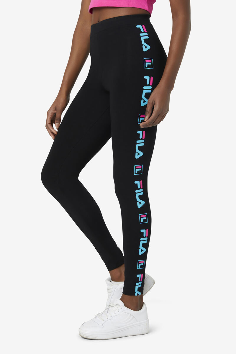 Black / Blue / Pink Women's Fila Parma Legging Leggings | VR9eQW3RPzS