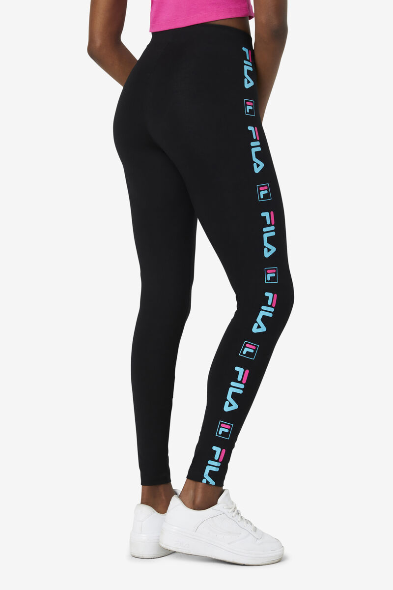 Black / Blue / Pink Women's Fila Parma Legging Leggings | VR9eQW3RPzS