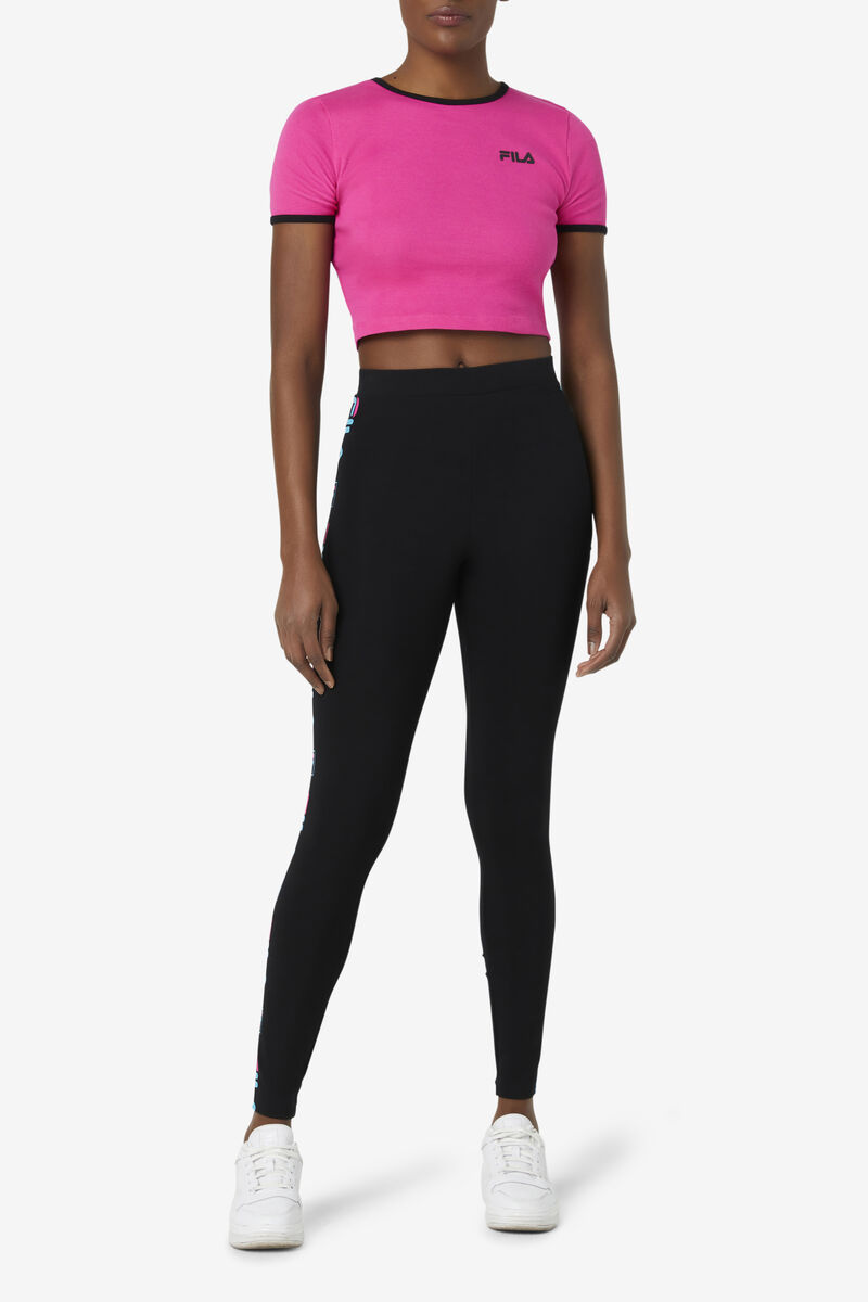 Black / Blue / Pink Women's Fila Parma Legging Leggings | VR9eQW3RPzS