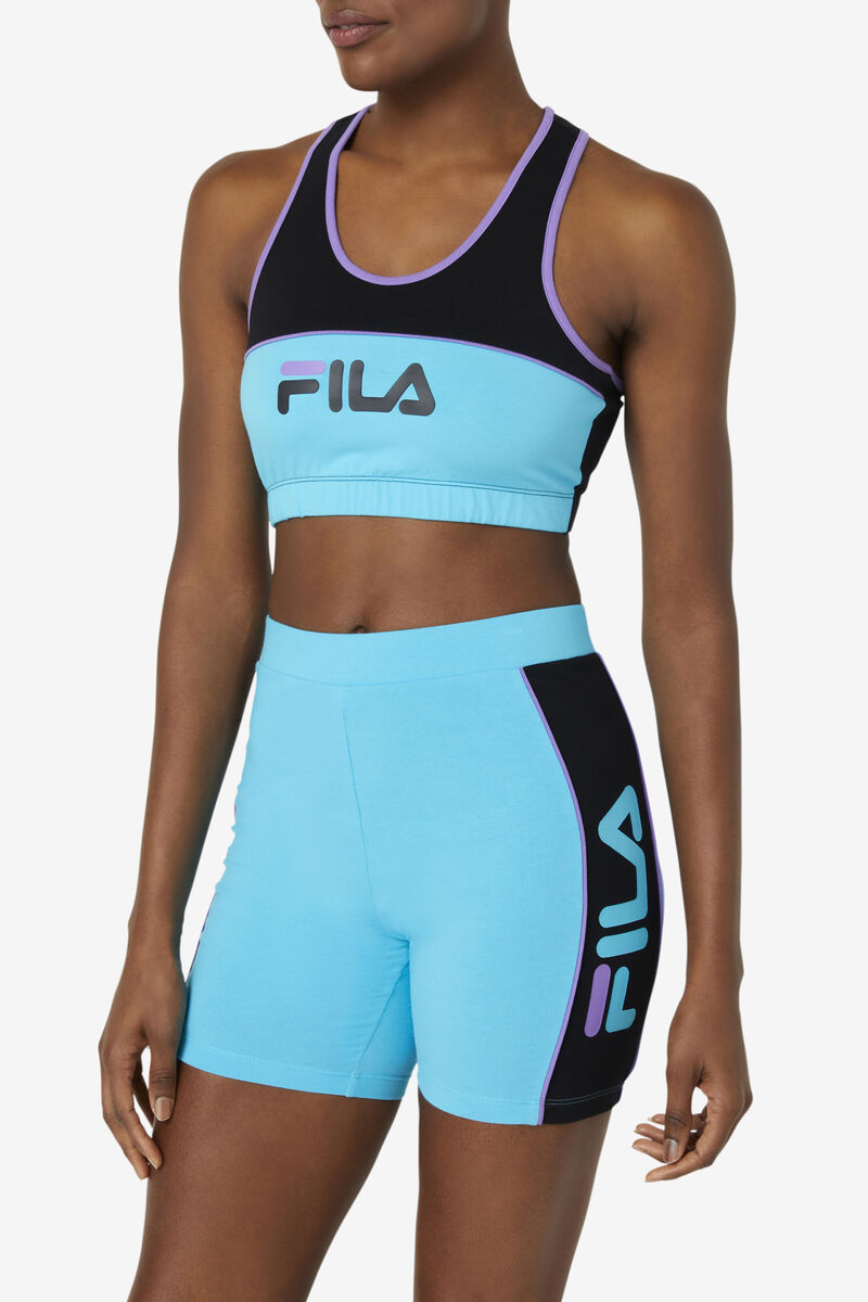 Black / Blue / Purple Women's Fila Poesia Bra Top Leggings | LPdUMq1TBYy