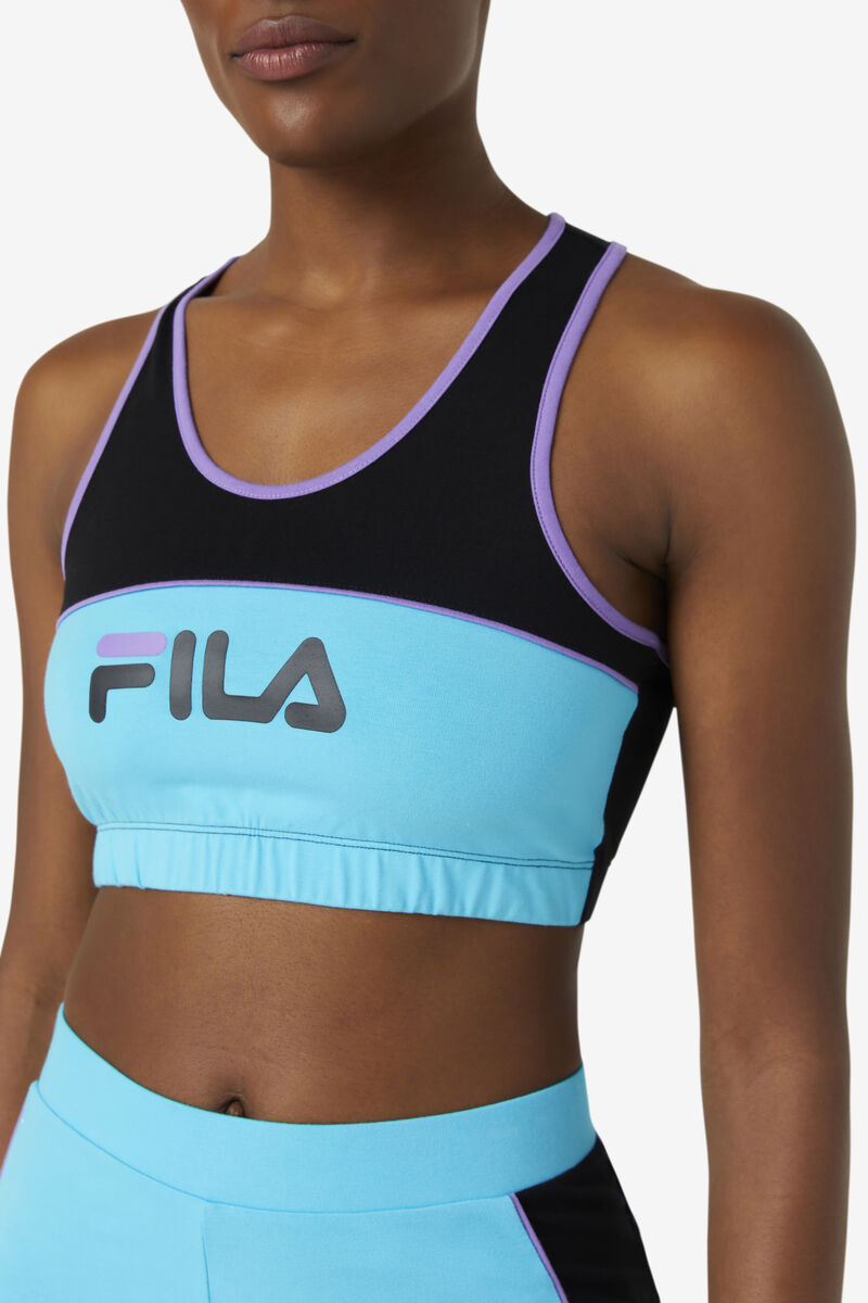 Black / Blue / Purple Women's Fila Poesia Bra Top Leggings | LPdUMq1TBYy