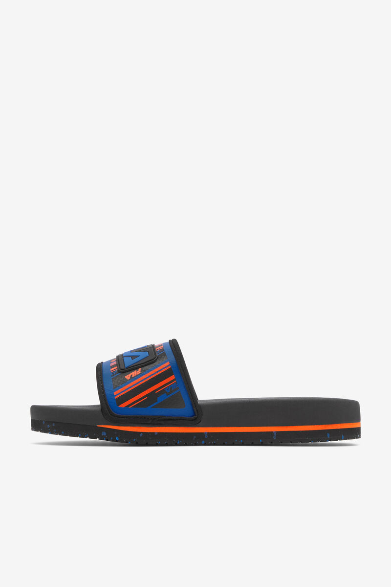 Black / Blue / Red Orange Men's Fila Lunar Slide Slides | YysuCeDAQaQ