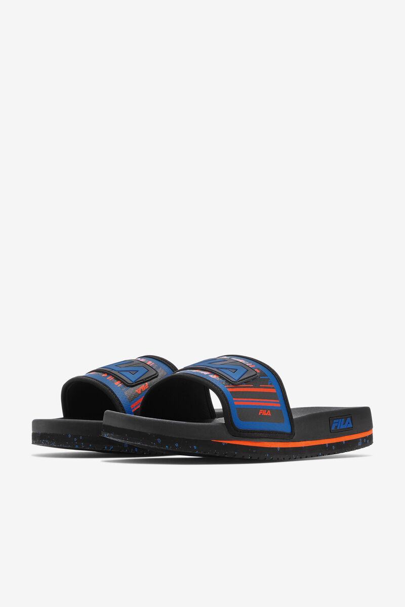 Black / Blue / Red Orange Men's Fila Lunar Slide Slides | YysuCeDAQaQ