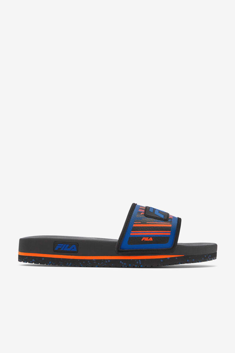 Black / Blue / Red Orange Men\'s Fila Lunar Slide Slides | YysuCeDAQaQ