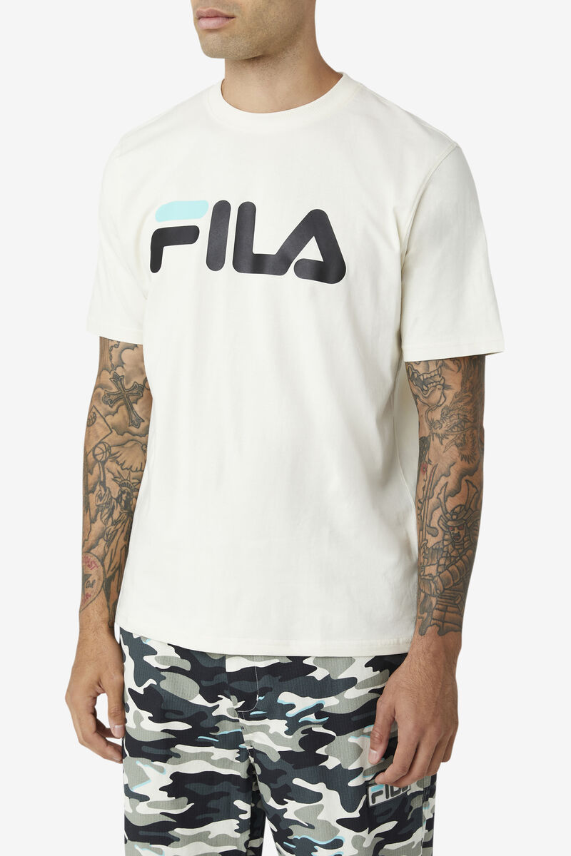 Black / Blue Turquoise Men's Fila Eagle T Shirts | 35sZ2KZ3BI7