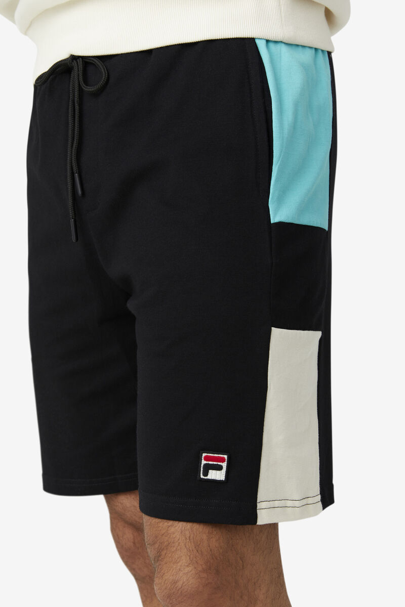 Black / Blue Turquoise Men's Fila Galway Short Shorts | FGILWo1JcAq