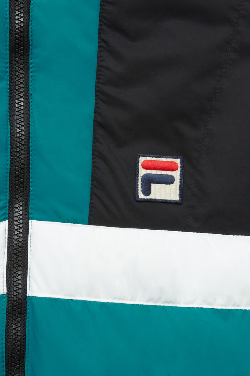 Black / Blue / White Men's Fila Fausto Ski Jacket Jackets | NZQVJ11rLex