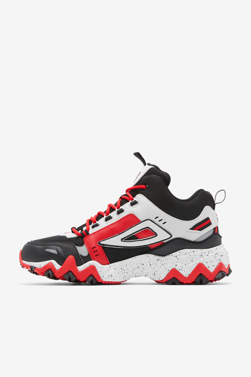 Black / Grey / Red Men's Fila Oakmont Tr Mid Running Shoes | lBNALw9J5kx