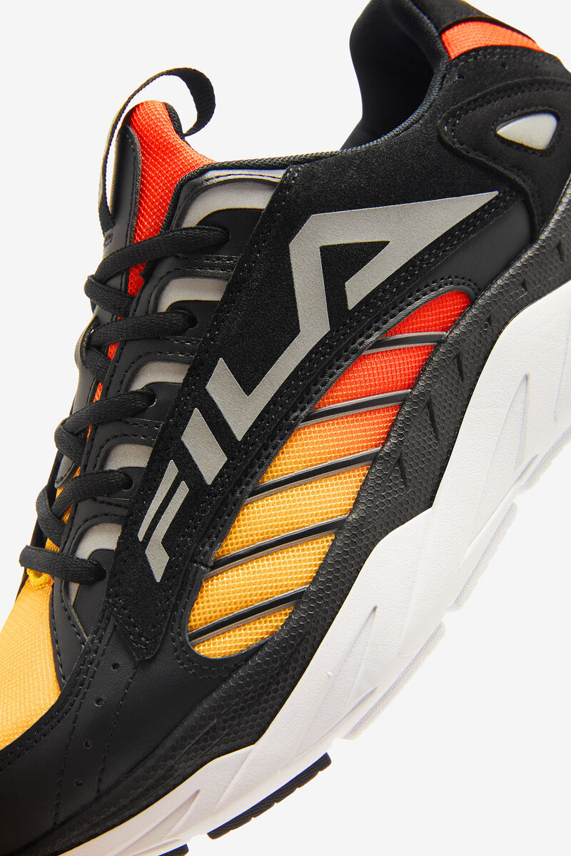 Black / Lemon / Red Orange Men's Fila Surefire Colorful Chunky Dad Sneaker | Fila Trainers | ROZyFsA