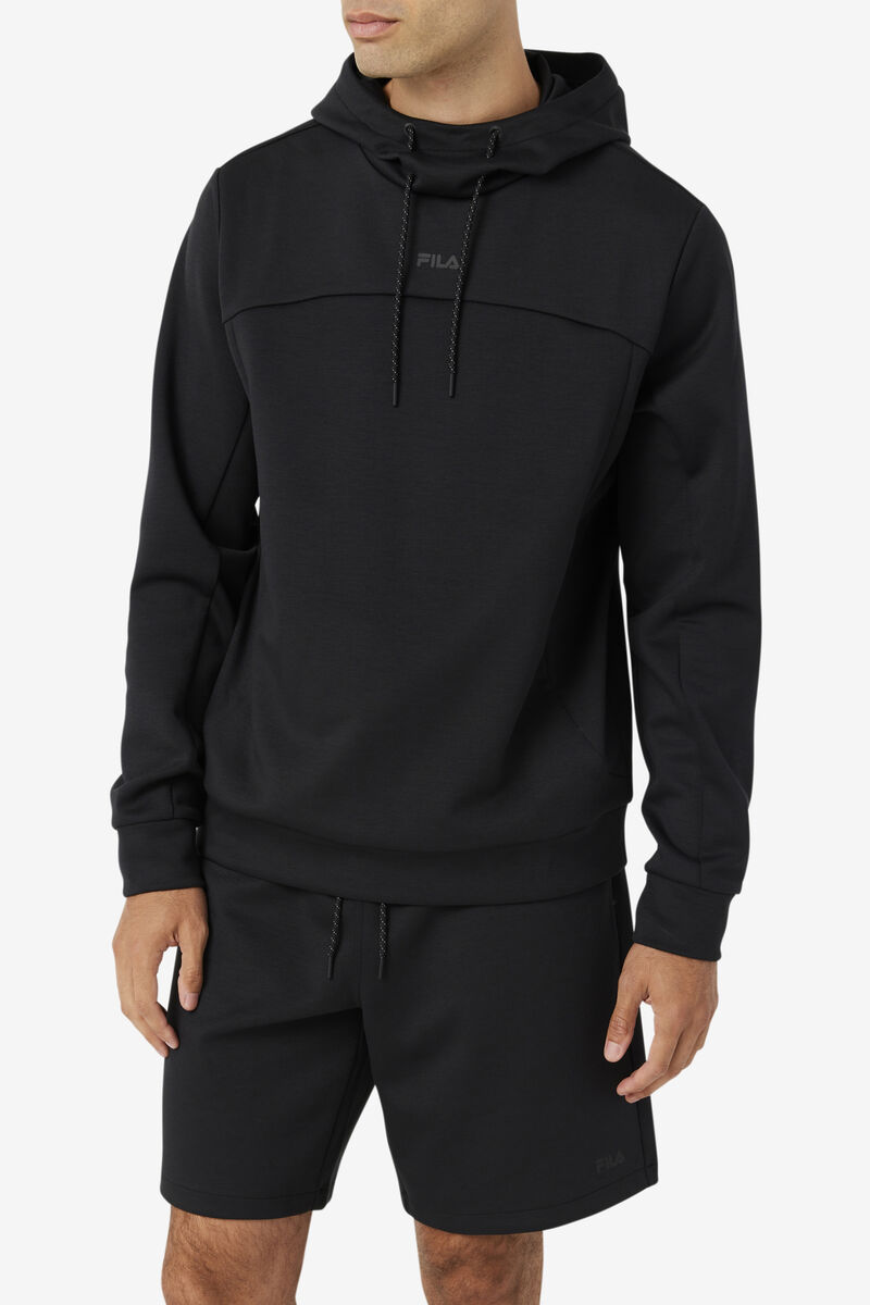 Black Men's Fila Aadheen Hoodie Hoodies | hJD9IwbkLeb