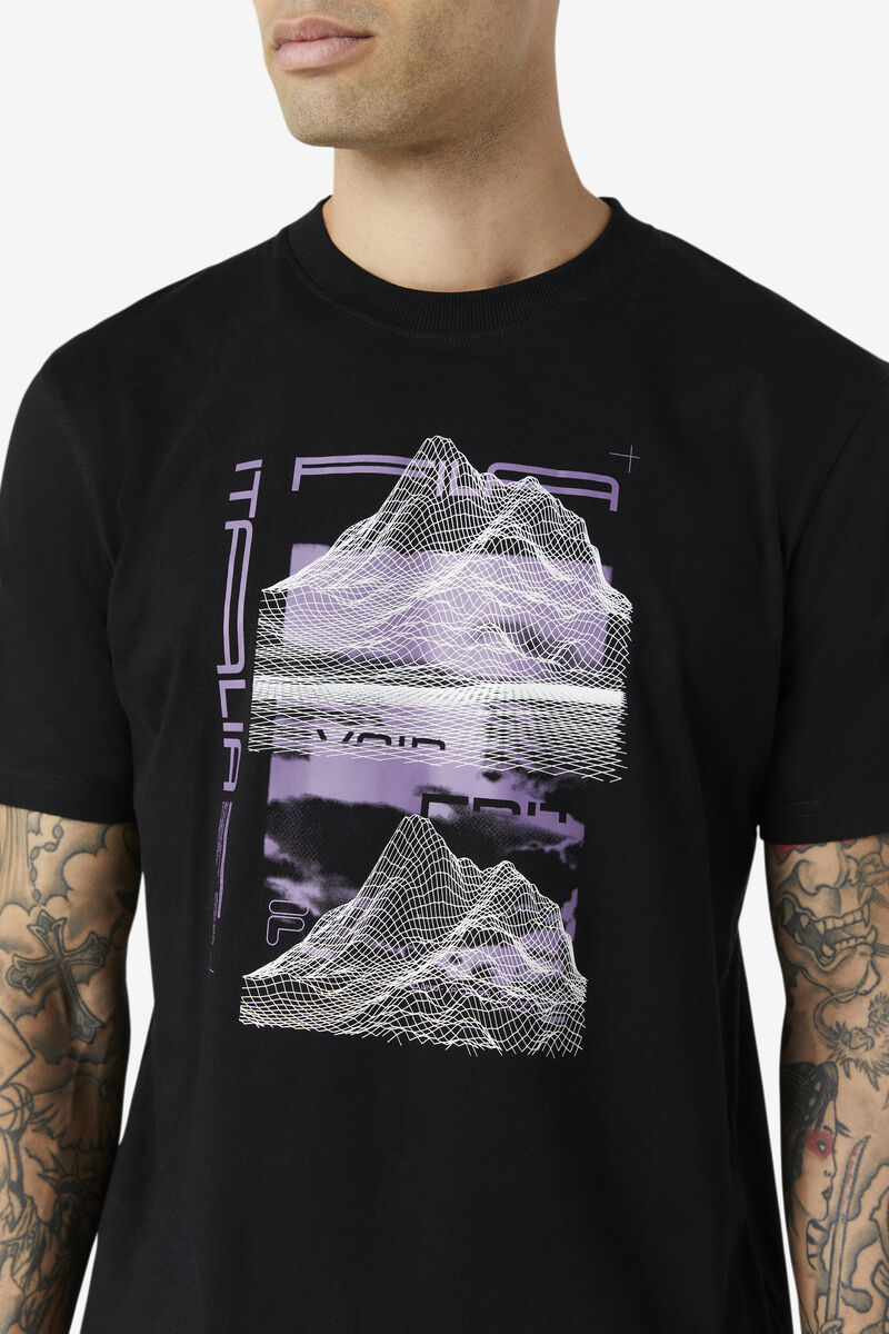 Black Men's Fila Blockfire T Shirts | DSeG2UDoUGa