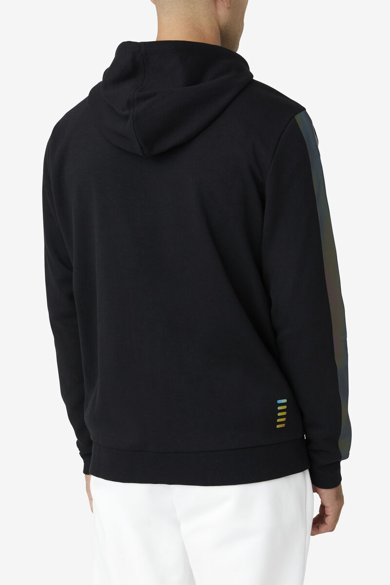 Black Men's Fila Cadman Hoodie Hoodies | qbOMehSZTHE