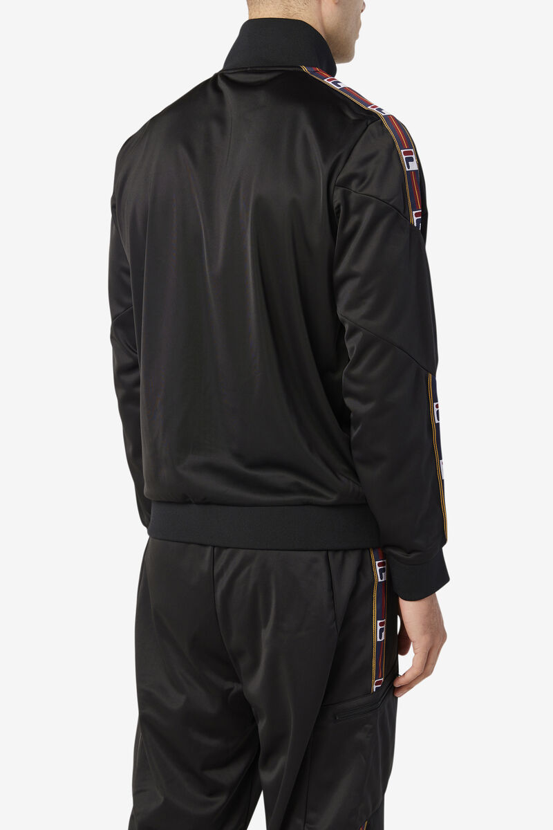 Black Men's Fila Carson Track Jacket Jackets | bBlzJC8q5eD