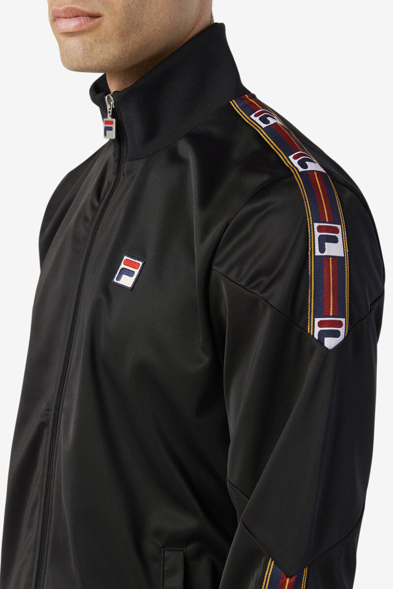 Black Men's Fila Carson Track Jacket Jackets | bBlzJC8q5eD