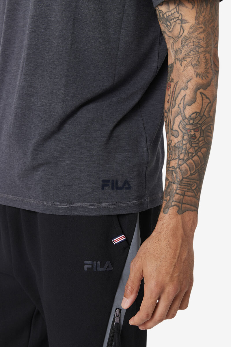 Black Men's Fila Commuter T Shirts | WCwUZ2F3SU9