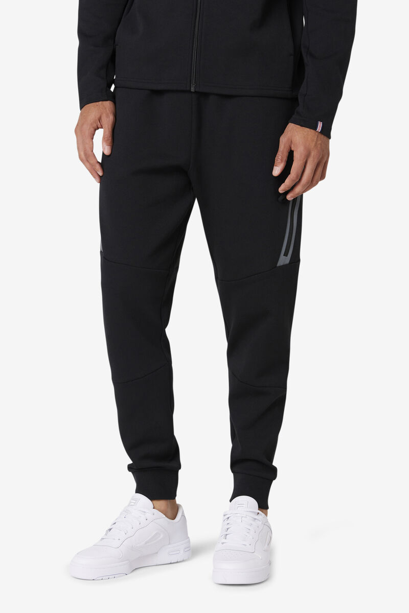 Black Men's Fila Commuter Track Pant Pants | v5CUw14YAcL