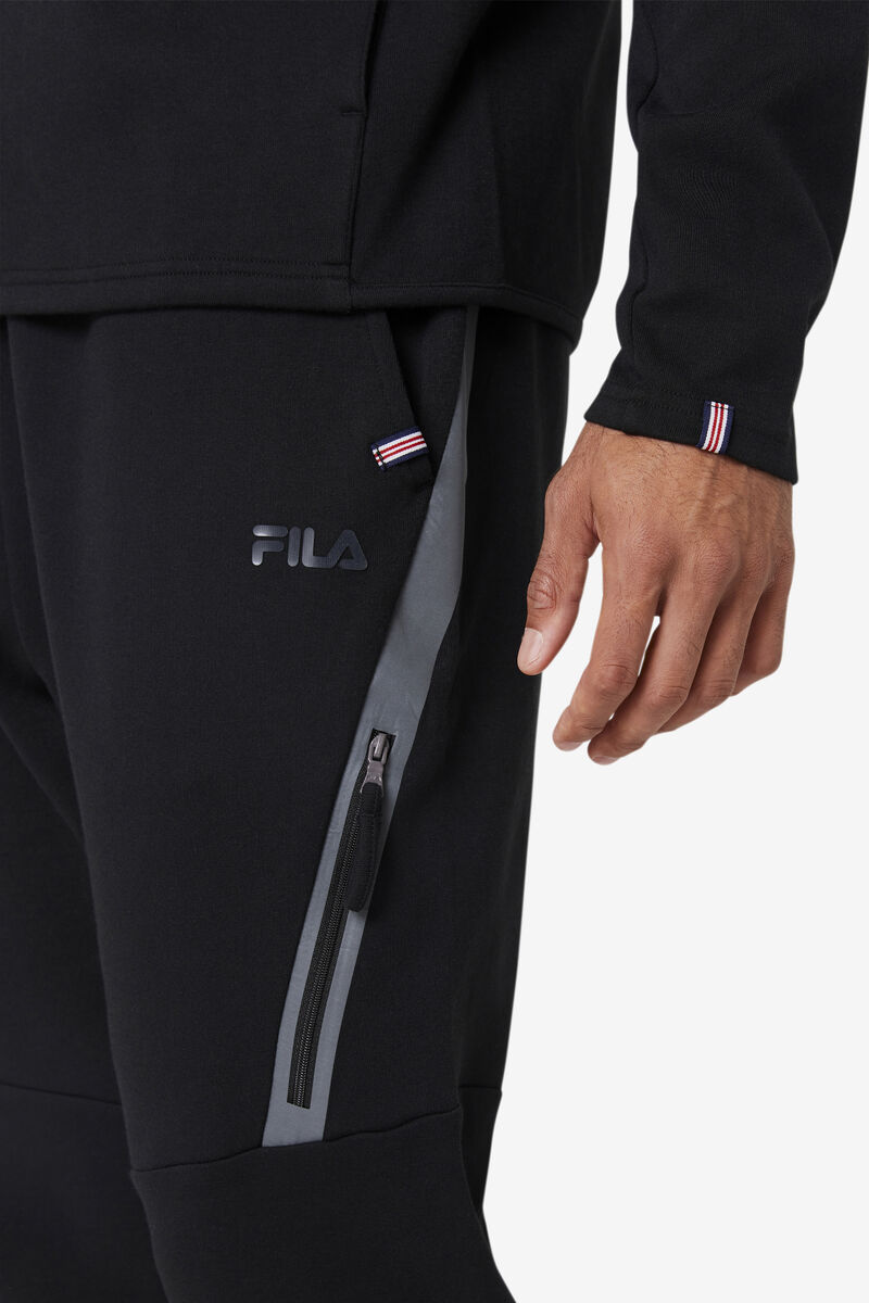 Black Men's Fila Commuter Track Pant Pants | v5CUw14YAcL