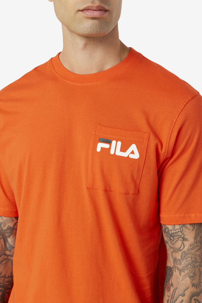 Black Men's Fila Curtis Pocket T Shirts | RvOjKqrgGk1