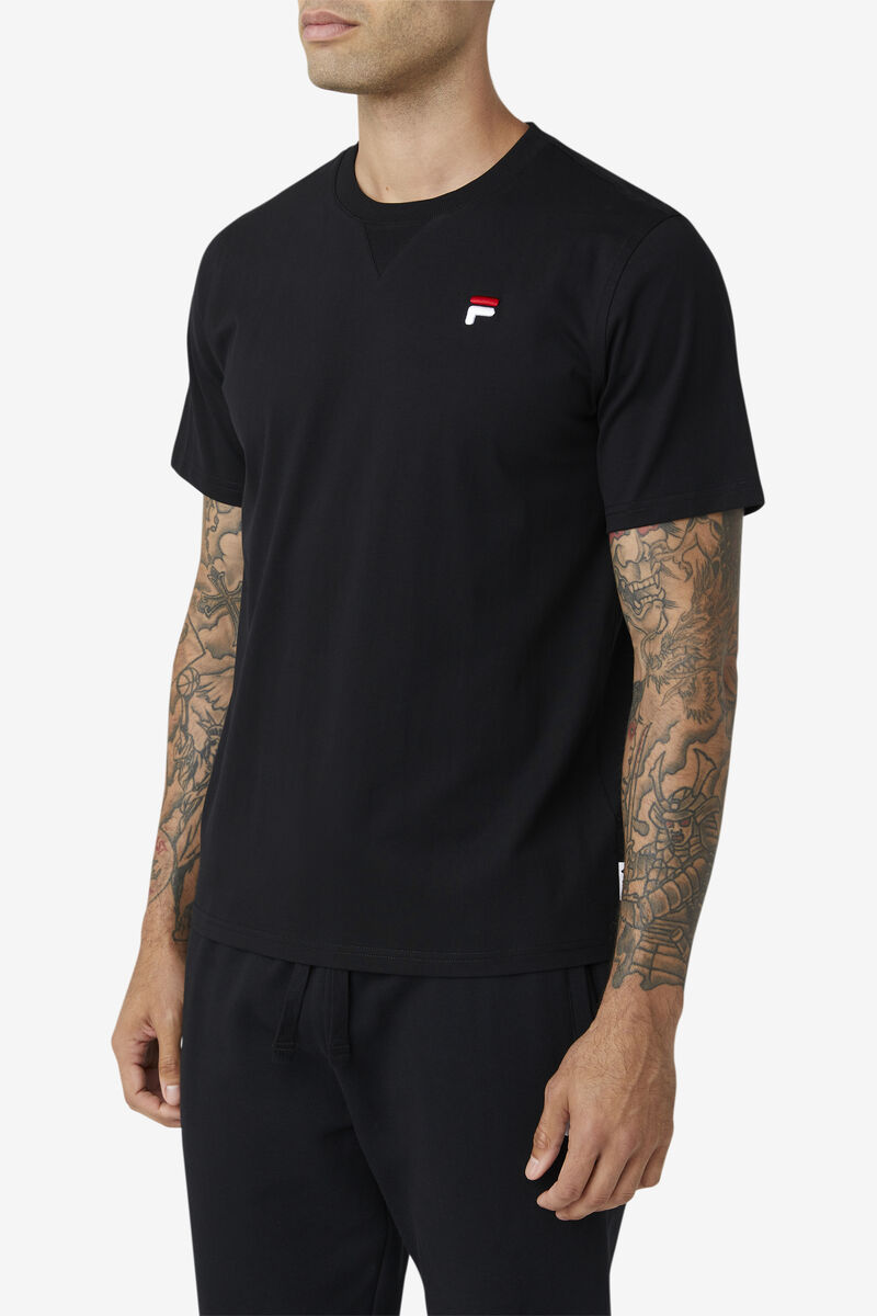 Black Men's Fila Derion T Shirts | K89wZgUne6A